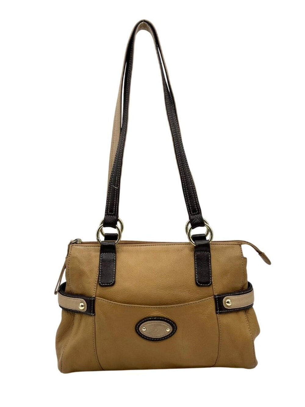 Stone Mountain Khaki Faux Leather Shoulder Bag